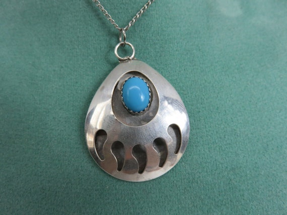 Vintage sterling silver native American shadow bo… - image 2