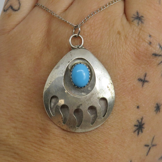 Vintage sterling silver native American shadow bo… - image 1