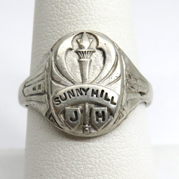 Vintage class ring sterling - Gem