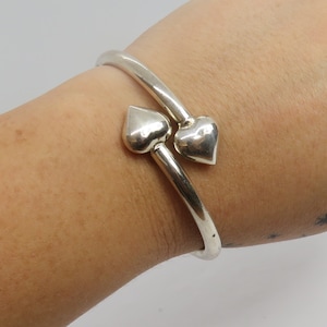 Vintage Sterling Silver Heart Bracelet