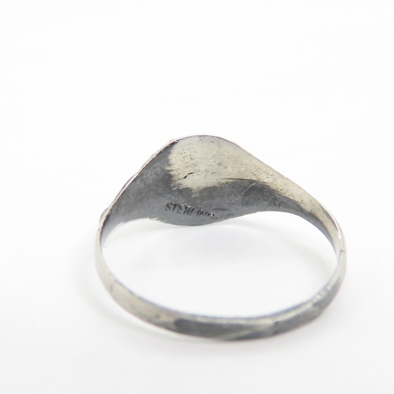 アクセサリー vintage silver 925  signet hole ring Vintage Sterling Silver Midi Pinky Signet Ring - Etsy