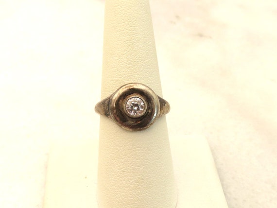 Vintage sterling silver modernist band ring - image 4