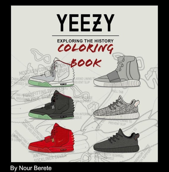 yeezy shoes coloring pages