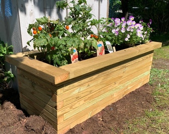 Rectangular Garden Planter Box, Step by Step Plans | 2ft by 4ft size | Downloadable PDF Plans