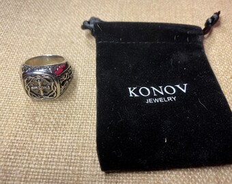 Stainless Steel Konov Jewelry Rings Stainless Steel Celtic Cross Ring