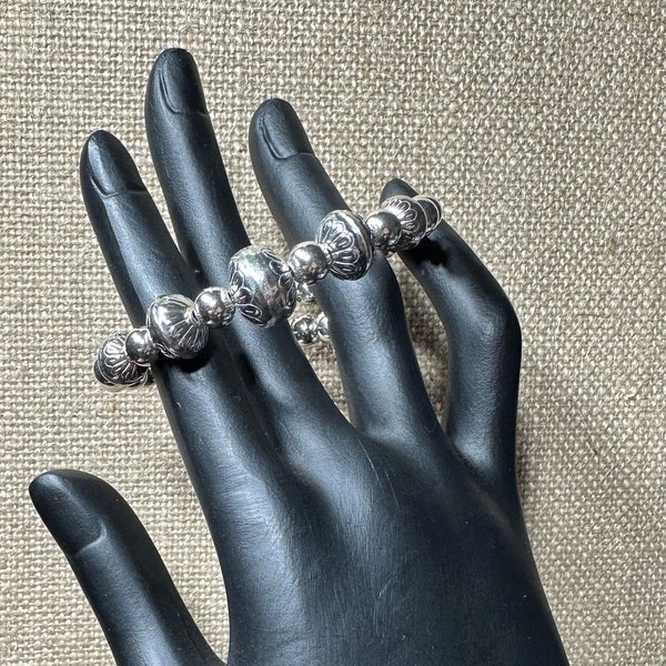 Carolyn Pollack Relios Sterling Silver Bench Bead Coil Wrap Bracelet