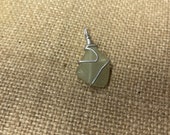 Silver Wire Wrap Sea Glass Pendant