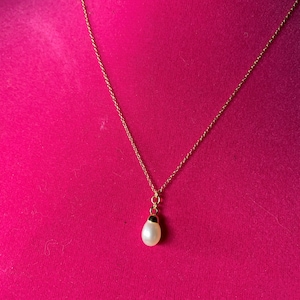 Gold Over Sterling Silver Pearl Necklace