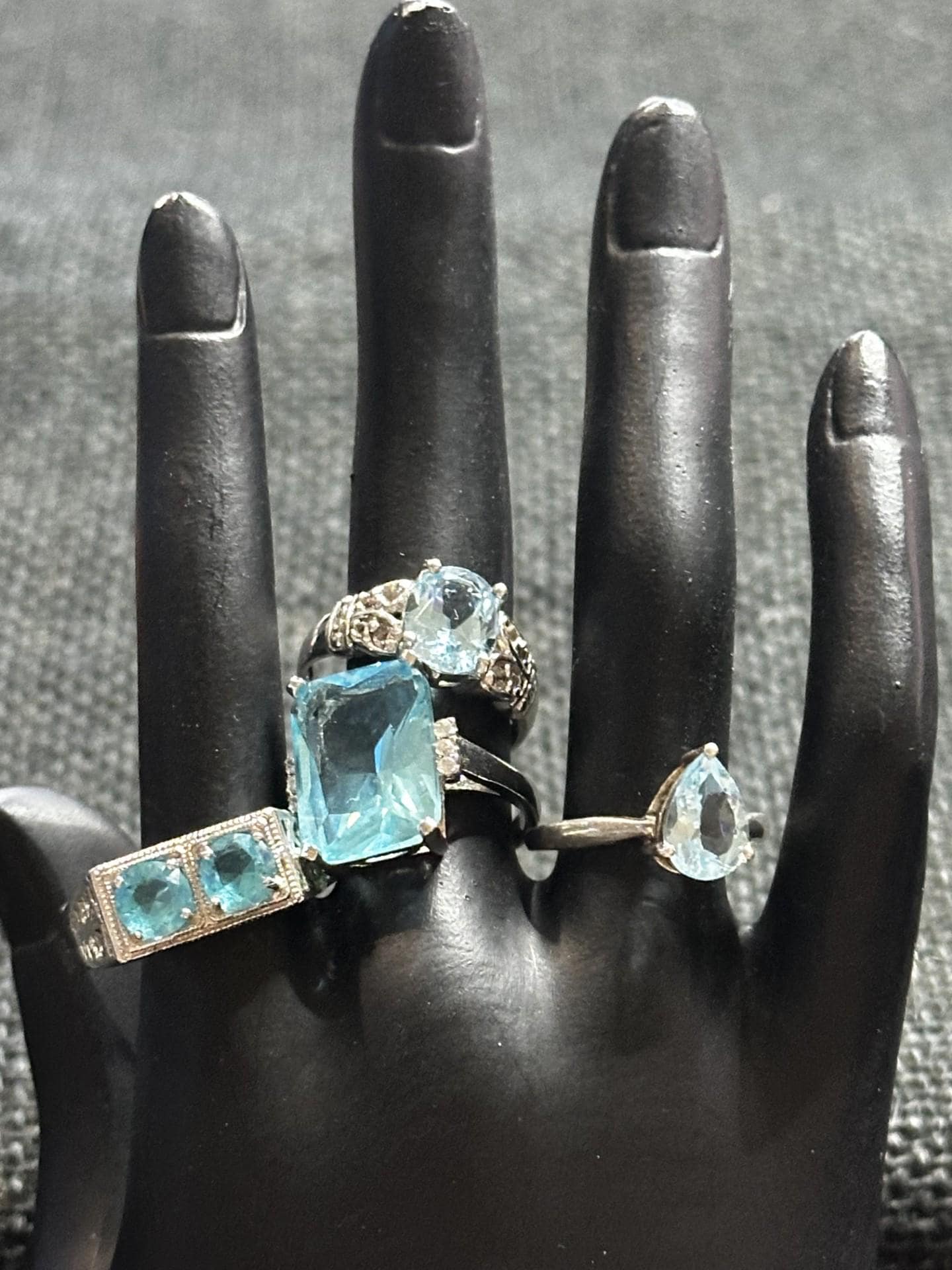 Sterling Silver Aqua Ring - Etsy