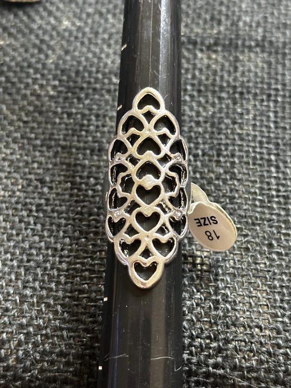 Silver Tone Statement Ring Set - image 4