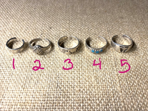 Choice of Sterling Silver Toe Rings - image 1