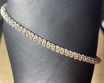 Sterling Silver Twisted Rope Italian Bracelet