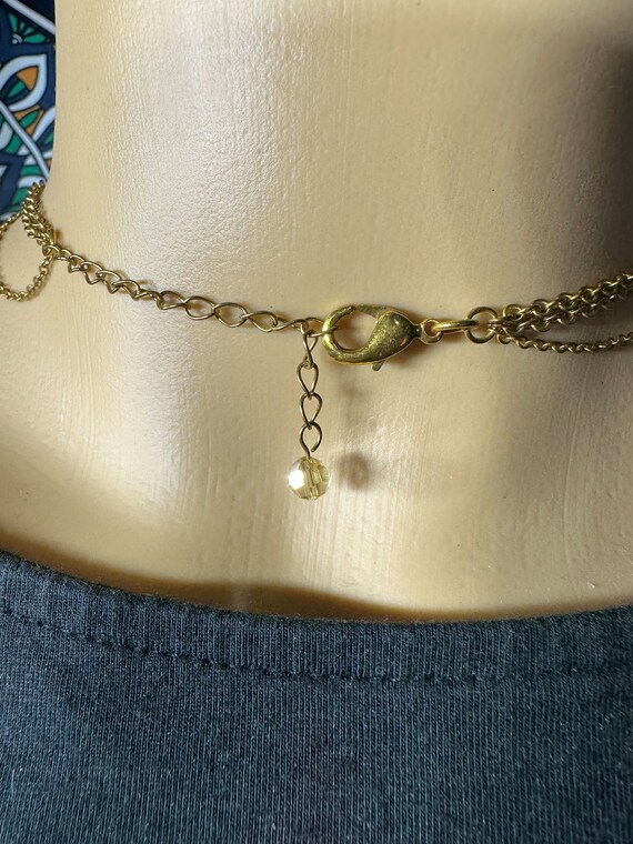 Zokydoky Gold Tone Semi-Precious Layered Necklace - image 3