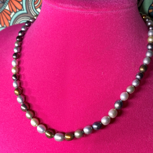 Honora Sterling Silver Multicolor Pearl Necklace