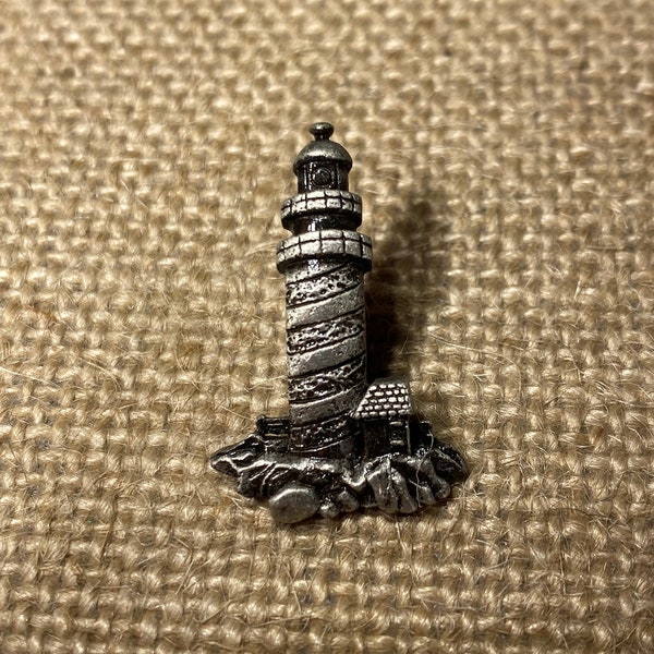 Silver Tone Lighthouse Pin
