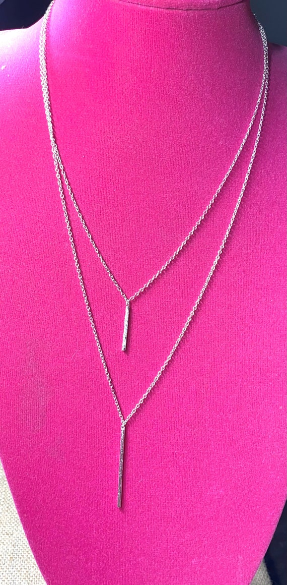 Gorjana Silver Tone Two Strand Necklace