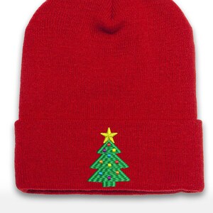 Weihnachtsbaum Stickmütze: Weihnachtsmütze