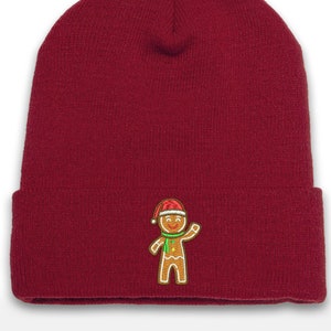 Lebkuchen Mann gestickte Beanie - Weihnachtsfeiertags-Beifall