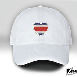 Costa Rica Love Embroidered Baseball Unisex Cap Flag Heart Tico Love