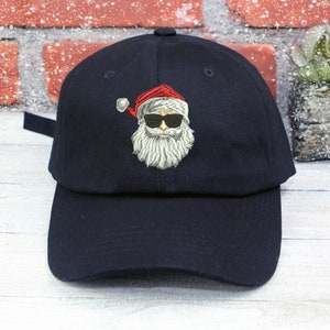 Cool Santa Claus  Embroidered Low Profile Baseball Cap  Christmas  Cap Christmas Hat Santa Baby