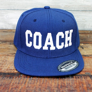 Embroidered &#39;Coach&#39; Snapback Baseball Cap