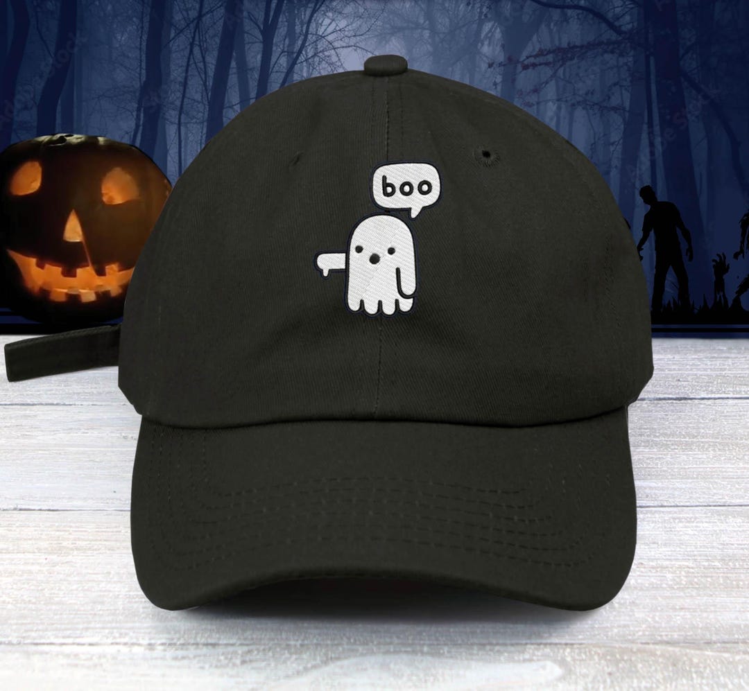 Boo Ghost Dad Hat Embroidered Baseball Unisex Cap Thumbs Down Not Your ...