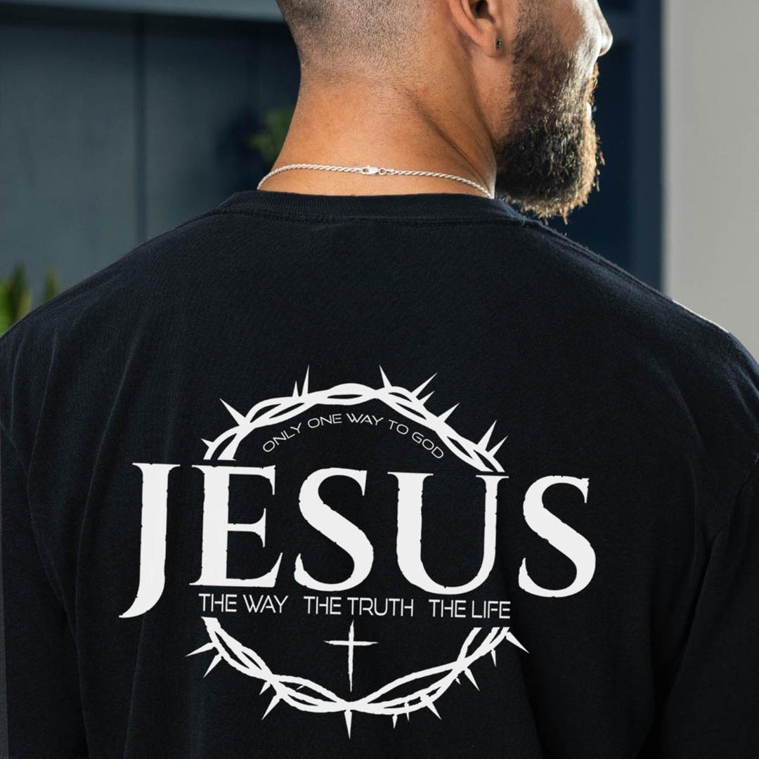 Jesus the Way the Truth the Life T Shirt Christian Art Jesus Crown
