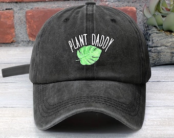 Plant Daddy Embroidered Low Profile Baseball Cap | Plant Lover Dad Hat | Plant Based