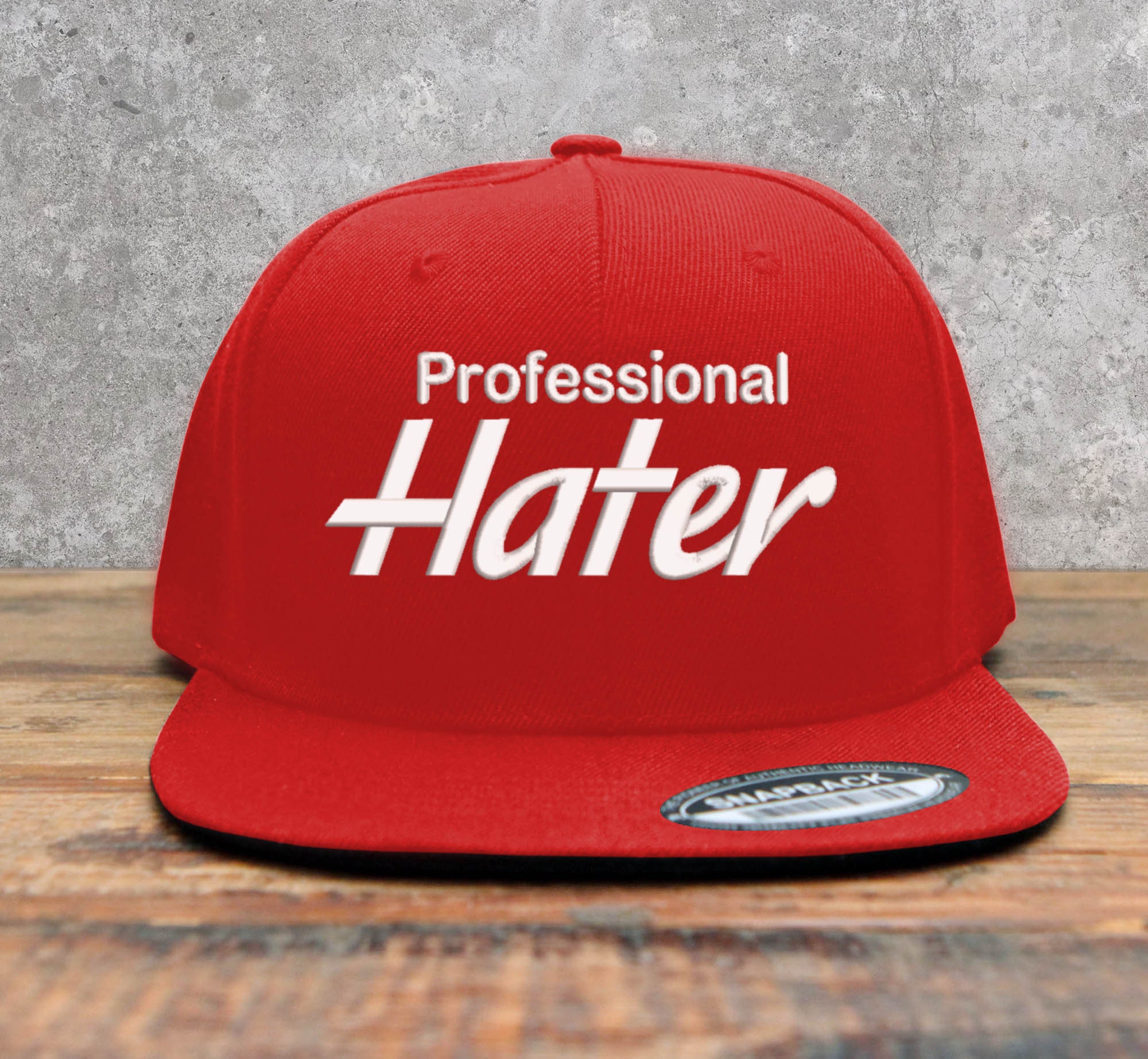 Professional Hater Embroidered Snapback Cap | Biggest Hater 