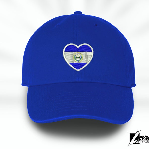 El Salvador  Love Embroidered Baseball Unisex Cap Flag Heart Central America Love