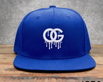 Gorra Snapback bordada con goteo OG / Gorra de gimnasio / Gotas de graffiti / Original