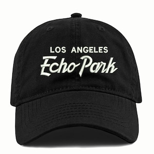 Echo Park Papa Chapeau LA Cali Quartier Brodé Unisexe Style Rétro Casquette Demandez Votre Ville