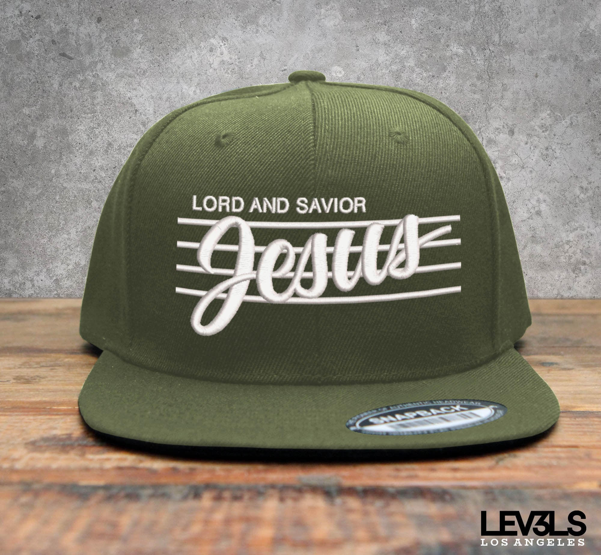 Retro Jesus Embroidered Snapback Cap: Lord and Savior - Etsy display picture 2