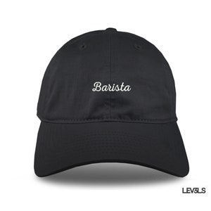 Barista Low Profile Embroidered Baseball Unisex Cap / Coffee Lover Dad Hat / Coffee Culture