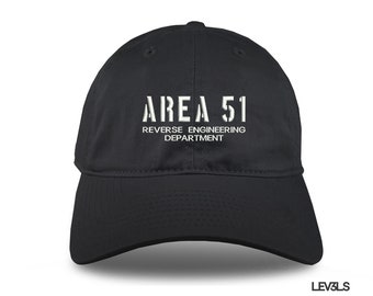Area 51  Reverse Engineering Department   Dad Hat Embroidered  Baseball Unisex Cap Alien