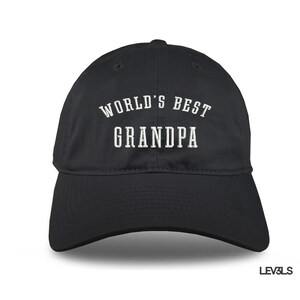 Worlds Grandpa Bordado Béisbol Gorra Unisex Sombrero de Papá de Bajo Perfil