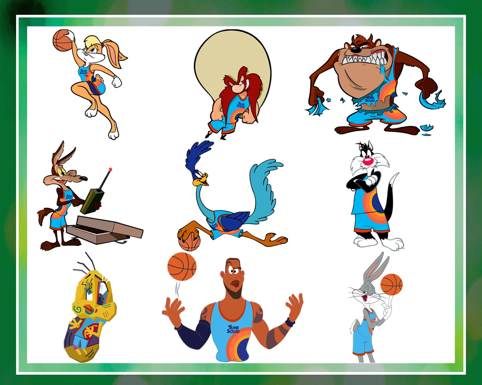 20 SPACE JAM Bundle Tune Squad eps png pdf svg clipart Etsy