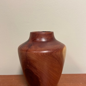 Small cedar vase