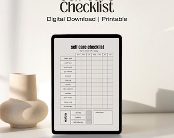 Self Care Planner Printable | Self Care Checklist | Self Care Routine | Self Care Journal | Self Care Tracker | Mental Health Planner