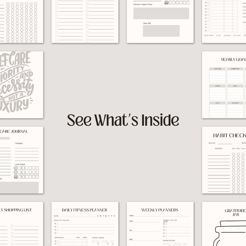 Self Care Printable Planner | Digital Download | Instant Download ...