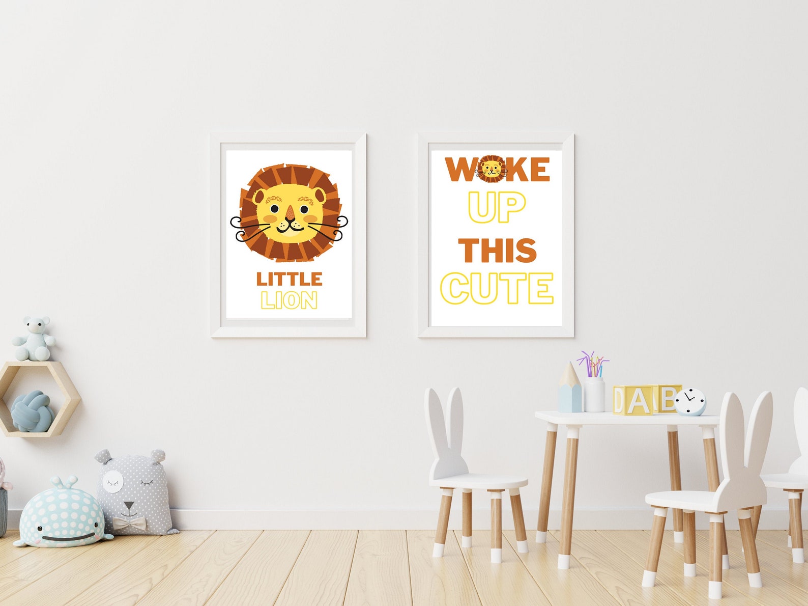 Wall art Set of 2 Nursery Prints Nursery Wall Art Scandi | Etsy