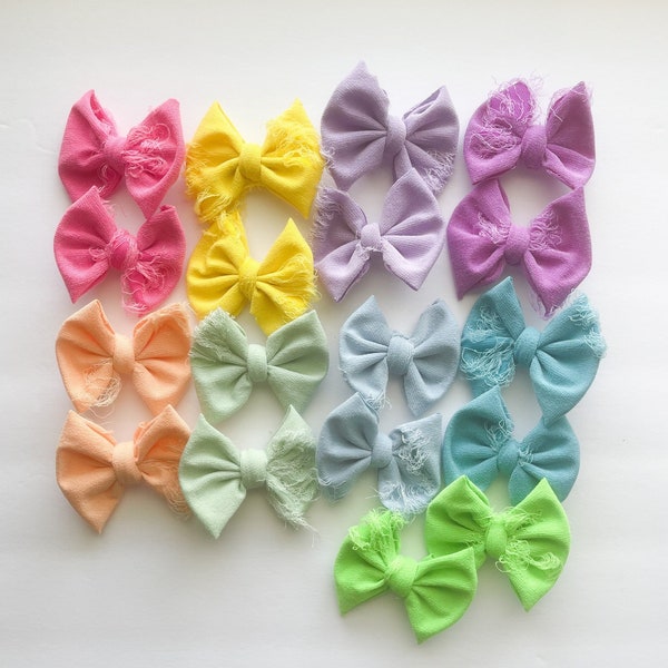 Pigtail Bows - Etsy