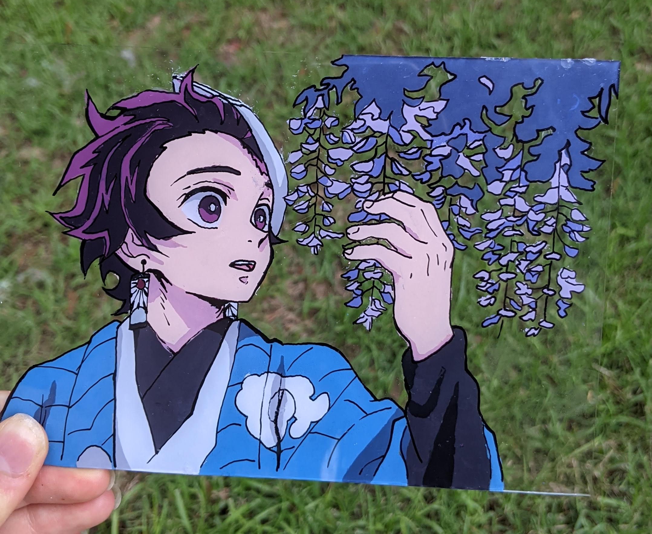 Custom Anime Glass Painting 12x12 Etsy Custom Anime Glass Painting 12x12 Etsy