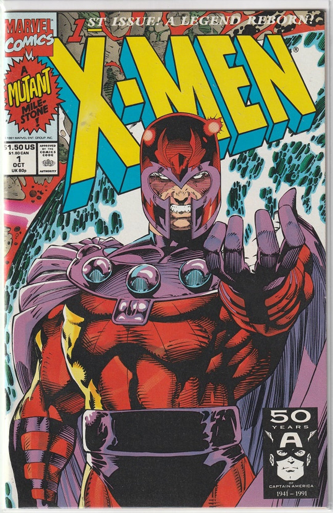 Xmen 1 Cover Comic Book Jim Lee Etsy