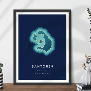 Affiche de l'île de Santorin