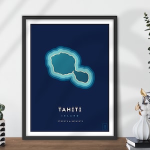 Cartel de la isla de Tahití