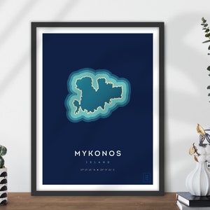 Affiche de l'île de Mykonos