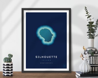 Póster de la isla Silhouette