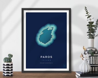 Póster de la isla de Paros