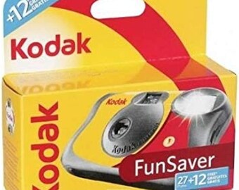 Kodak Single Use Funsaver Camera With Flash 27 Exposures +12